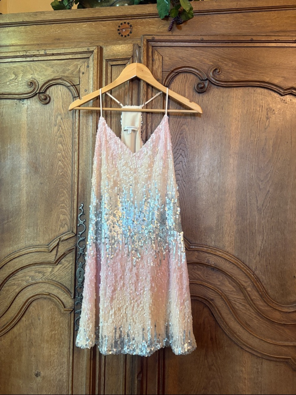Lavender Brown Ombré sequin mini cocktail dress - Picture 8 of 13